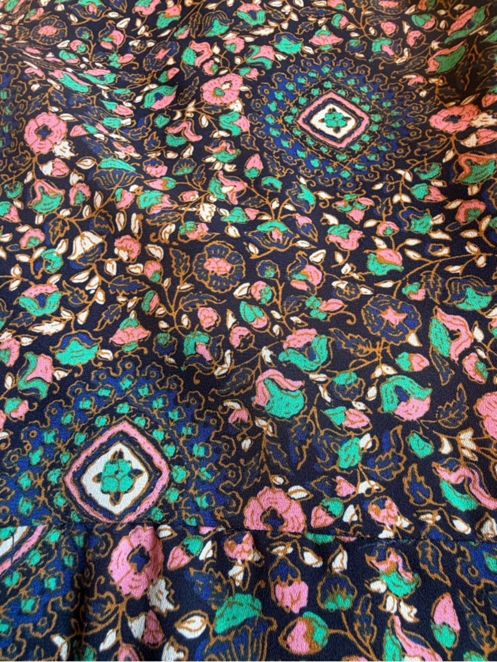 J.Crew Women’s Short Sleeve V-neck Floral Paisley Flutter Chiffon Dress  Size 4 - Picture 7 of 11